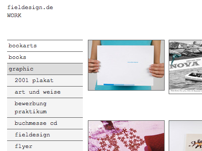fieldesign work! classic portfolio simple webdesign white