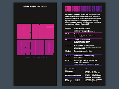 Big Band Chamber Concerts Flyer band big concert fit gotham logo type typography