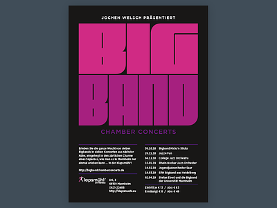 Big Band Chamber Concerts Poster band big concert fit gotham logo poster type typography