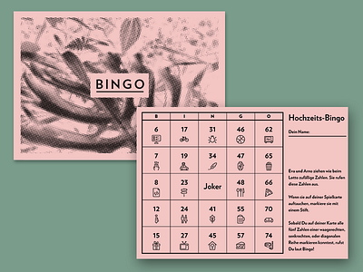 Bingo Cards bingo game hoefler icons numbers verlag wedding