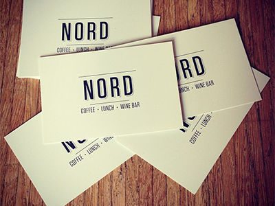 NORD Business Cards business card logo nord white