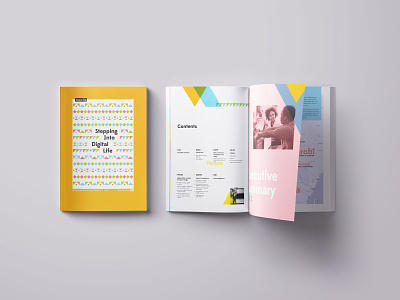 Mozilla research report book design color geometric print report research