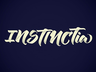 Instinctia extrusion font instinct light logo shadows type