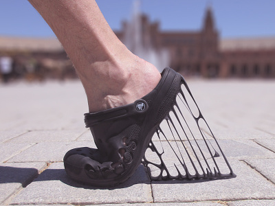 Sevilla's summer 3d crocs gum melt melted plastic sevilla seville shoes summer zbrush