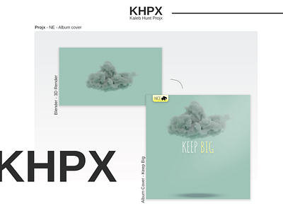 NE - Album Cover 3d 3d cloud album branding cloud cover design render