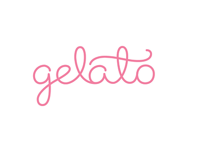 Gelato lettering vector