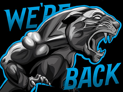 Panther Illustration for the start of Football Season