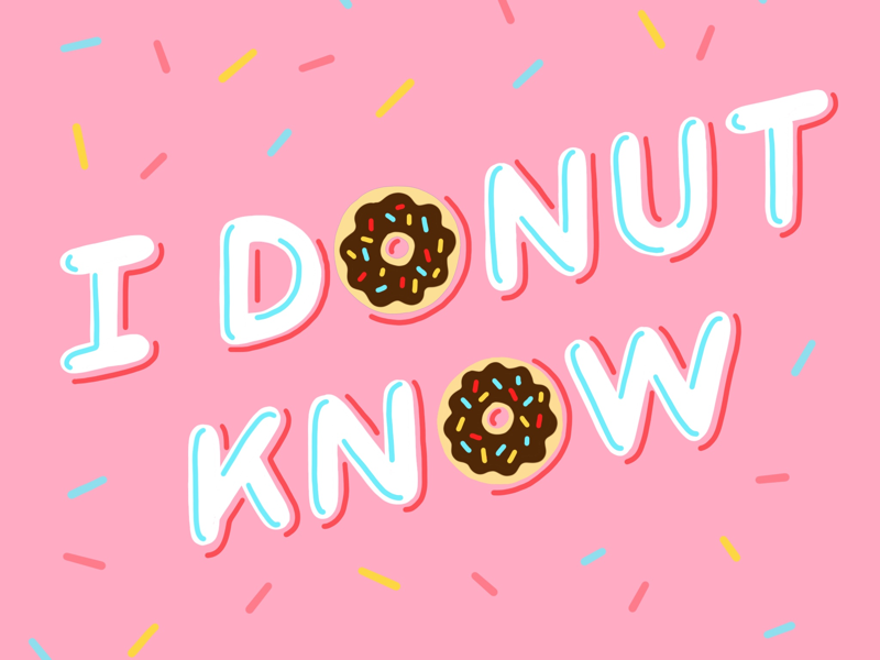Donut Decisions graphic sprinkle procreate ipad pro sweet color letters lettering donut