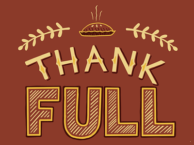 Thank Full embellishment fall color ipad pro lettering neutral pie procreate