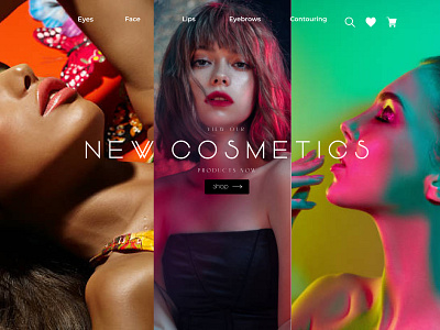 #Cosmetic Website Homepage beauty branding design