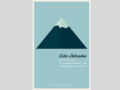 Echo Nerbaska Live at the Cambie blue concert gig poster indie rock mountain music