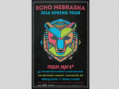 Echo Nebraska at The Biltmore Cabaret concert lion live music neon tour