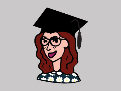 I'm graduating! graphic design illustration