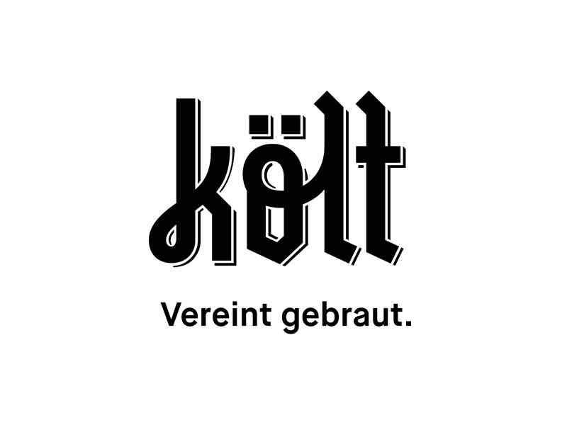 költ logo animation alt beer black and white craft beer koelt kölsch költ logo logo animation type type animation