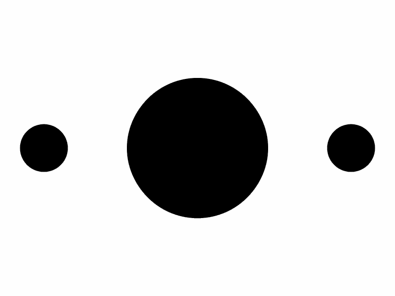 Blob black and white blob bounce circle drops graphic