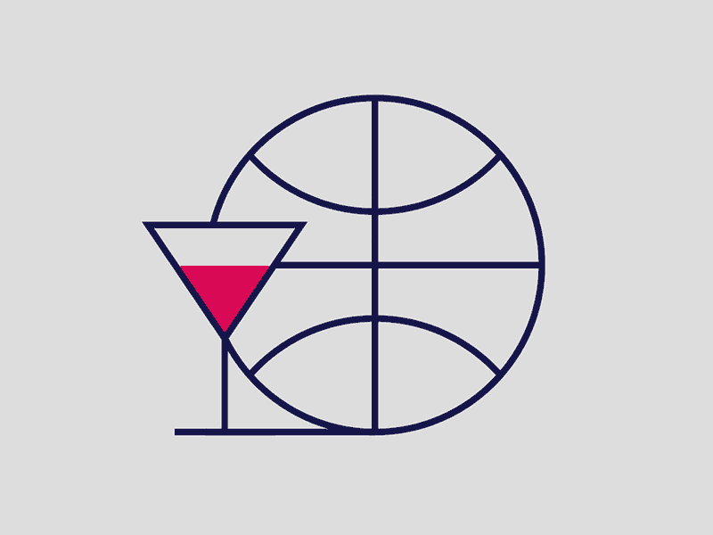 Cocktails ’n’ Basketballs basketball cocktail graphic design icons illustration loop smooth vector