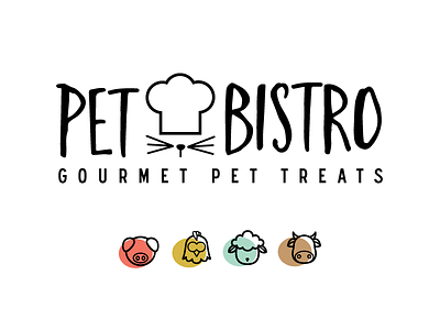 Pet Bistro Logo branding design logo pet treats simple