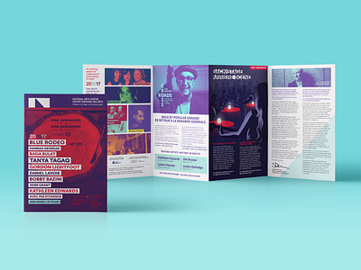 NAC Presents - 2016/17 Season Brochue brochure design filter gradient music print typography