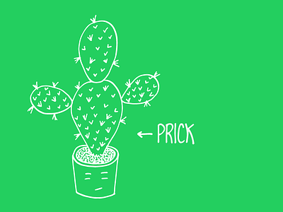 What a prick 🌵 background cactus design desktop doodle flat free fun handdrawn illustration pun vector
