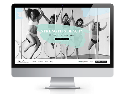 poledance fitness website concept branding design mindbodyonline ui website concept website design