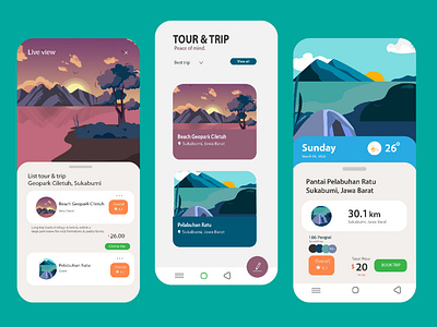 Tour & Trip app branding design icon illustration ilust logo tour trip ui ux vector