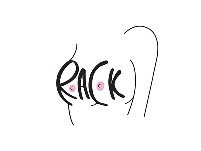 Word as image: Rack breast rack type typography word as image
