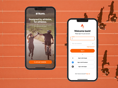 Redesigning Strava Onboarding and Sign In Screens