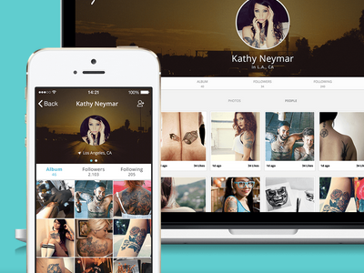 Inkmonkey landingpage website project app web simple profile tattoo social community photos ink