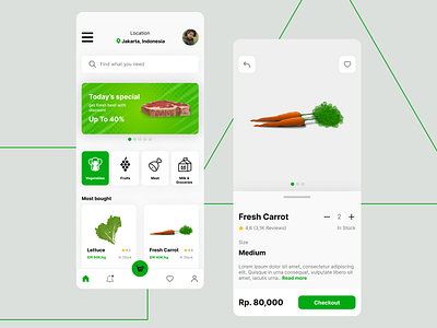 Online Freshmart App app application delivery app design food freshmart online ui ux