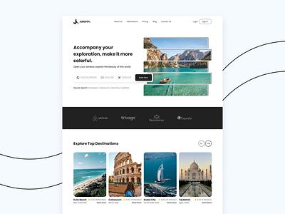 Jalanin - Travel Agency Landing Page Design