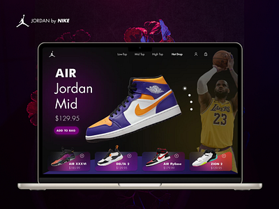 NIKE Jordan Shoe Store – The very best sneaker shop! branding design landingpage shoe shop sneaker ui ui design ux ux design web design web shop website