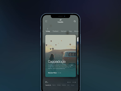 Travel Mobile App Animation adventure aftereffects animation concept figma ios mobile mobile app motion principle travel travel app trips ui ui animation