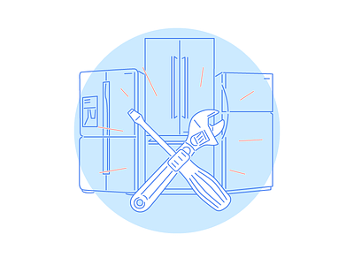 Tools + Refrigerators Illustration adobe illustration illustration refrigerator tools