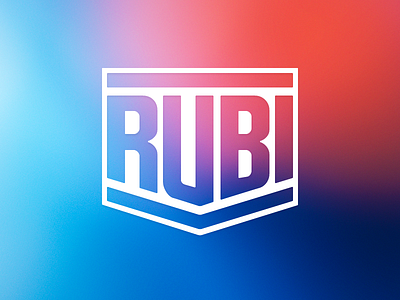 “Rubi” Logotype Again adobe illustrator gradient identity logo logotype rubi sign