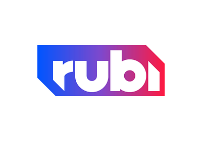 “Rubi” Logotype gradient logo logotype rubi sign