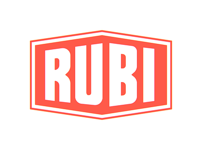 “Rubi” Logotype identity logo logotype red rubi sign