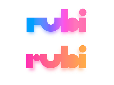 “Rubi” Logo Gradient acid concept gradient identity logo logotype rubi sign variant