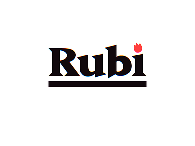 “Rubi” Logo Concept concept fire identity logotype option rubi sign variant