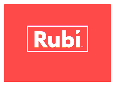 “Rubi” Red adobe illustrator identity logo logotype red rubi sign