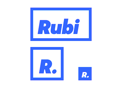 “Rubi” Variant blue concept identity logo logotype rubi sign variant