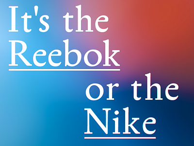 Reebok or Nike custom font gradient letters nike reebok