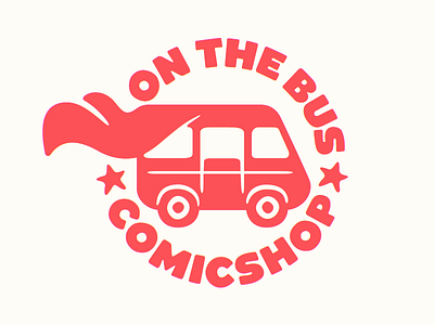 Stamp adobe illustrator comicshop on the bus stamp vector