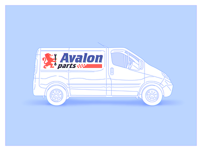 “Avalon Parts” Logo avalon identity logo logotype parts sign truck