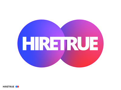 “Hiretrue” Logo experiments gradient hiretrue logo logotype photoshop sign