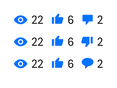 Behance icons small fix behance comment counter dislike fix icon like ui