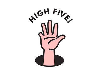 High five adobe illustrator ai five hand illustration