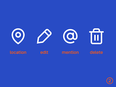 Easy Symbols 02 at delete edit icon location mention pencil pin place trash
