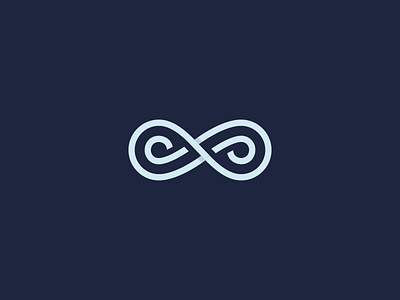 Infinite Wave logo brand icon identity infinity line logo logo design mark monogram sign symbol wave