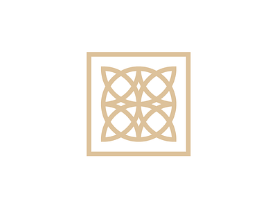 Abstract logo abstract brand design gold icon line logo mark oriental sign square symbol