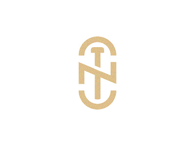 CNT logo emblem gold letter logo mark monogram n nt t